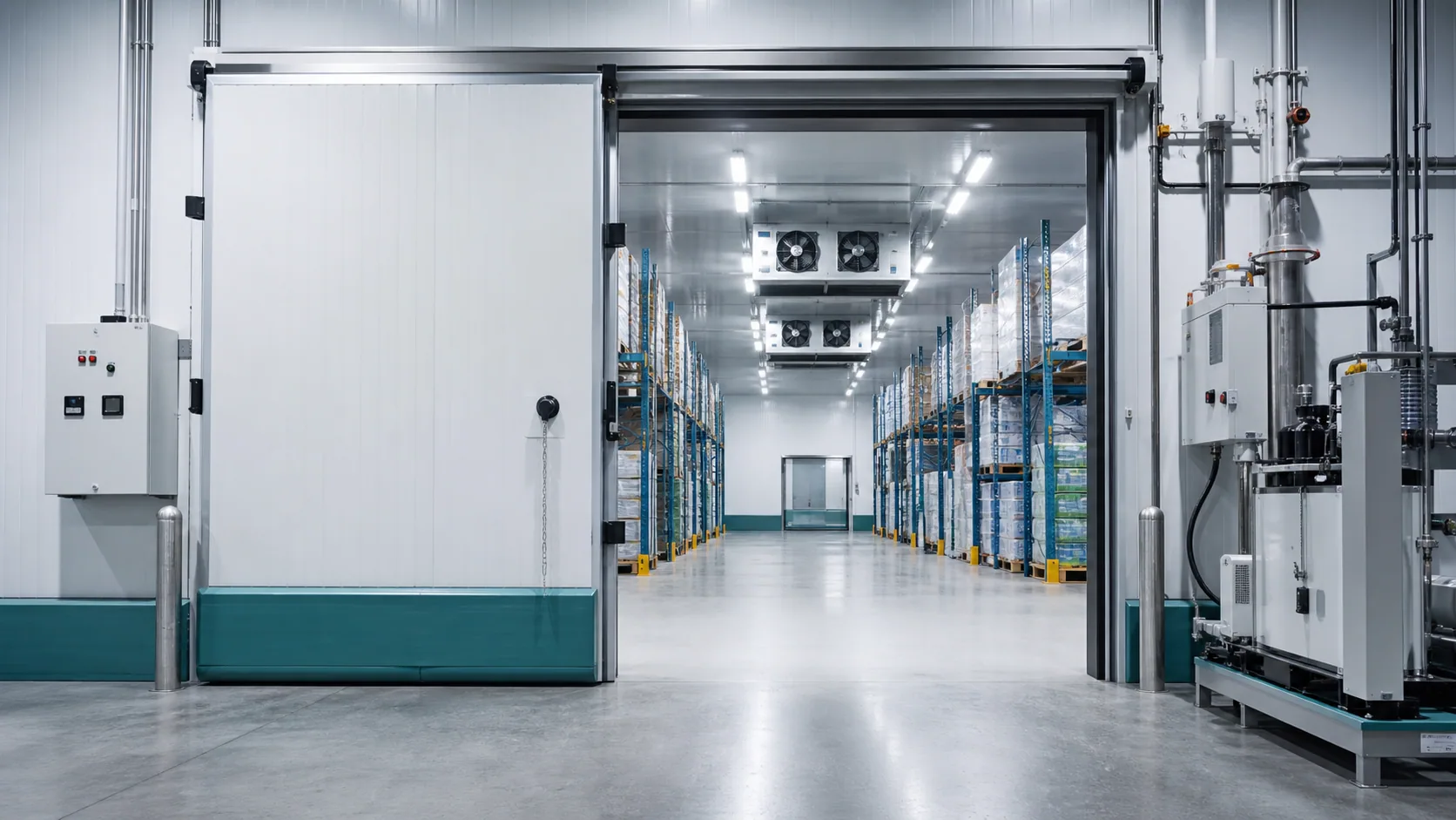 Chambre froide industrielle pour stockage positif