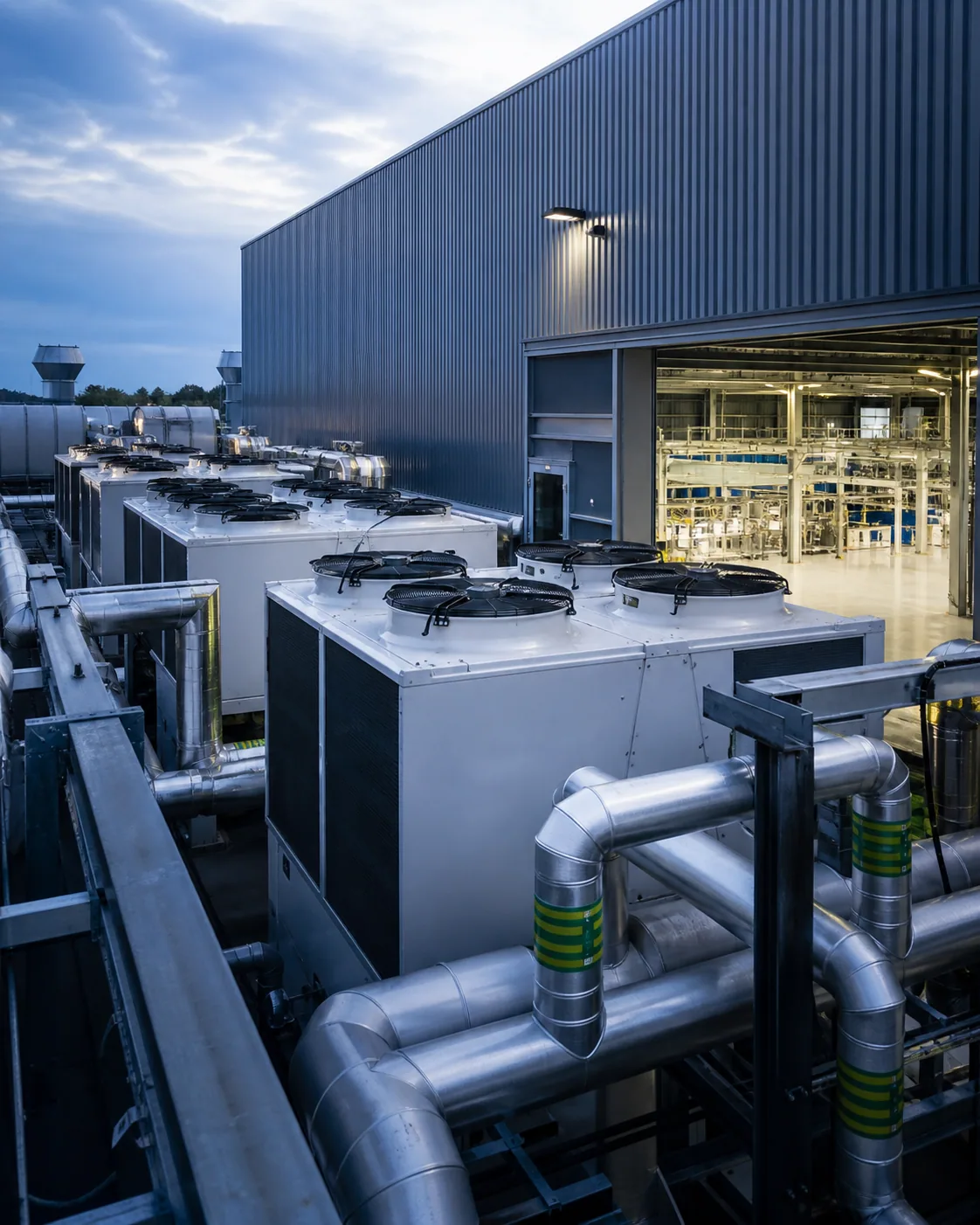Installation de groupes froids pour la climatisation d’un site industriel