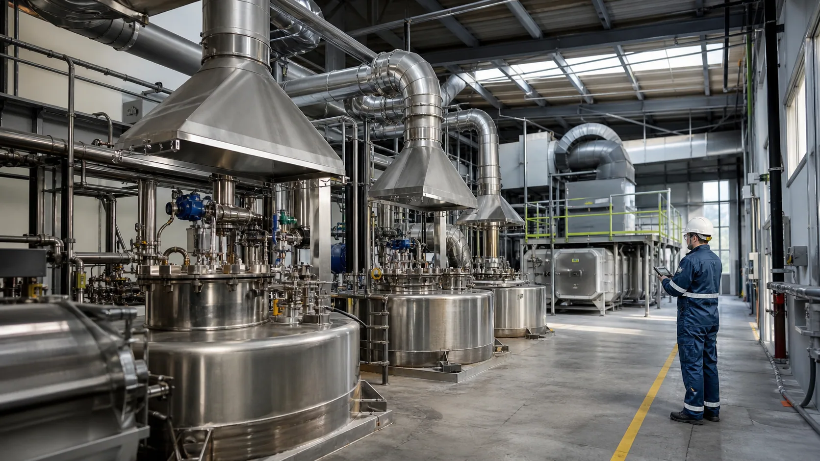 Installation industrielle de captation et traitement des COV