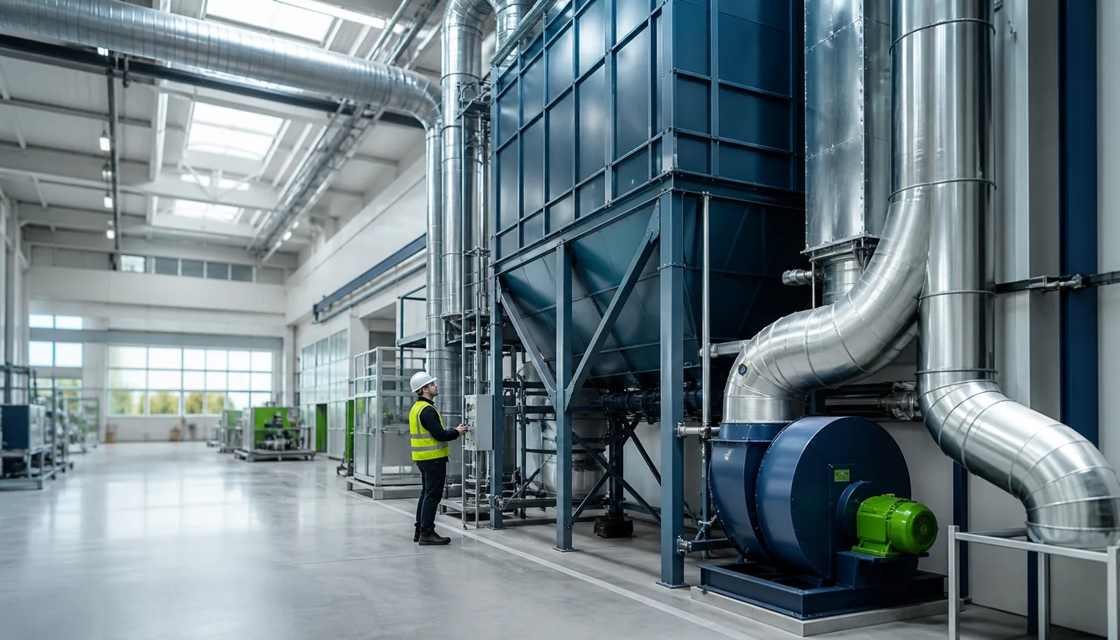 Installation industrielle de traitement de l’air conçue par le bureau d’études AIRPRO