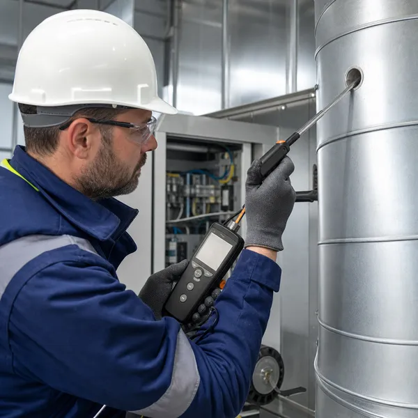 Mesure du débit d’air sur une installation industrielle