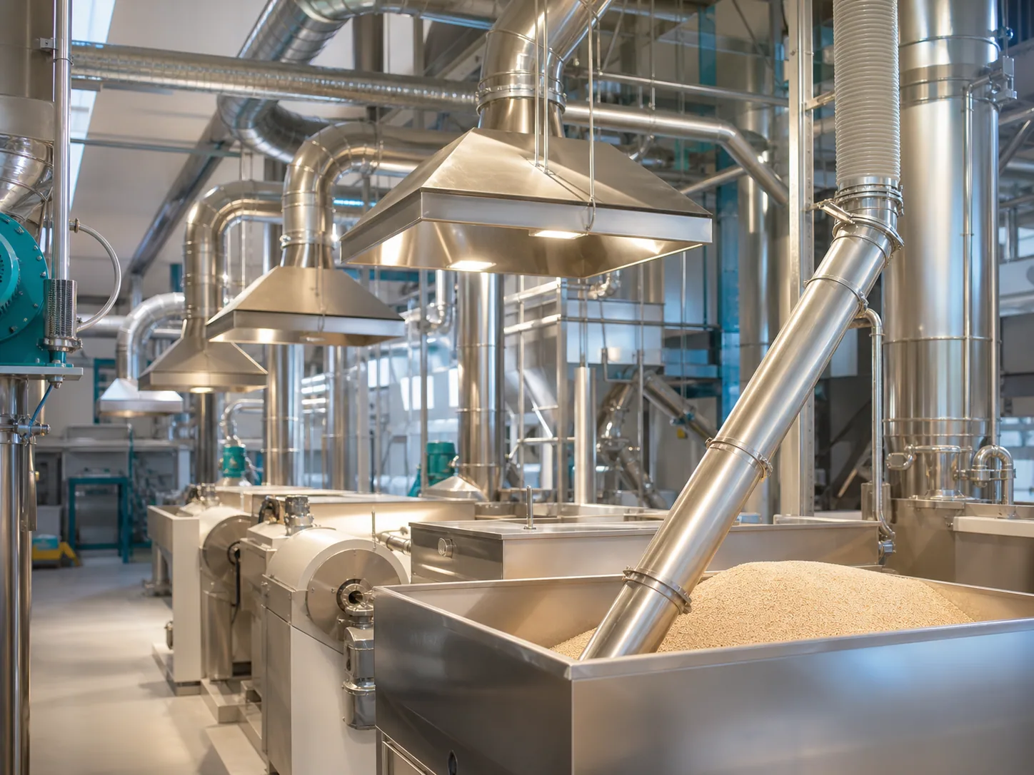 Installation frigorifique et aéraulique dans une usine agroalimentaire